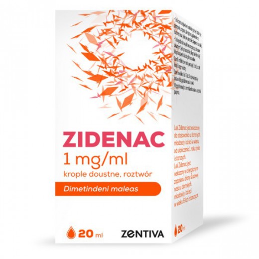 Zidenac 1 mg/ml, krople doustne, roztwór 20 ml