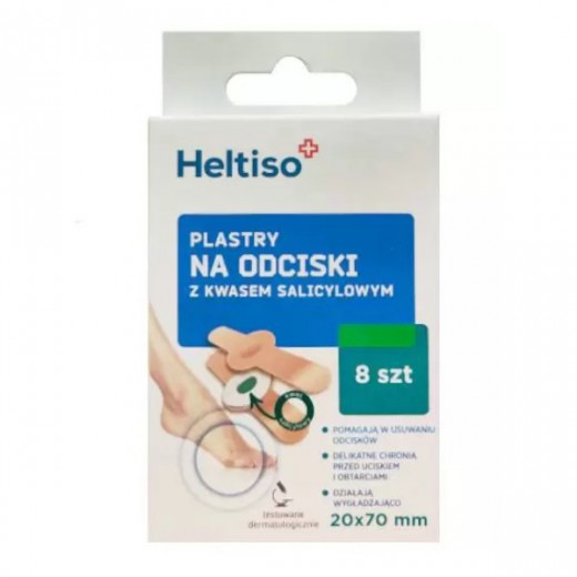 Plaster na odciski z kwasem salicylowym, Heltiso, 8 sztuk