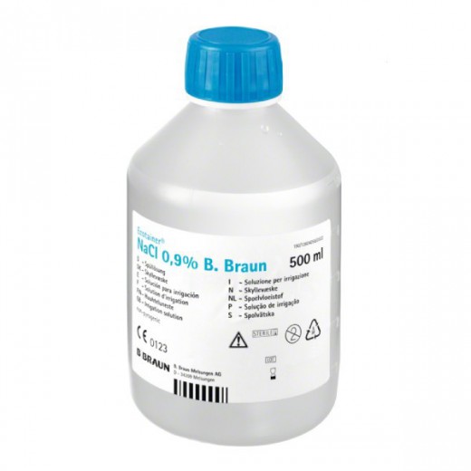 Natrium chloratum pro irrig, 0,9%, roztwór do przepłukiwania, 500 ml (Braun)