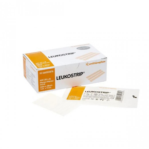 Paski do zamykania ran Leukostrip, 4mm x 38mm,  8 sztuk