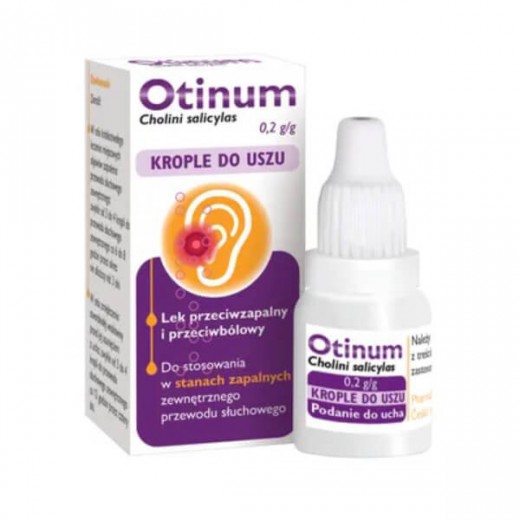 Otinum 0,2 g/g, krople do uszu, 10 g (import równoległy Inpharm)
