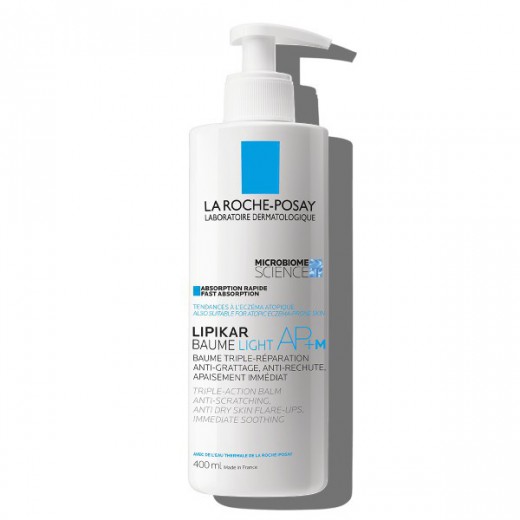 La Roche-Posay Lipikar Baume Light AP+M, lekki balsam do ciała, skóra wrażliwa, sucha, skłonna do atopii, 400 ml