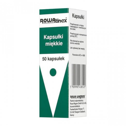 Rowatinex, 50 kapsułek miękkich (import równoległy Delfarma)