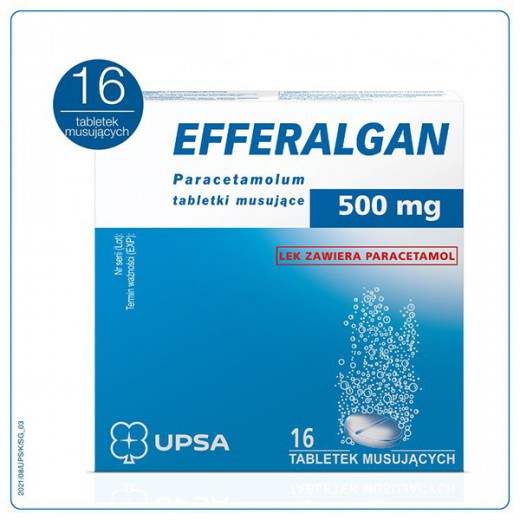 Efferalgan 500 mg, 16 tabletek musujących (import równoległy Pharmapoint)