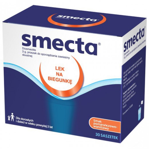 Smecta 3 g, smak pomarańczowo-waniliowy, 30 saszetek (import równoległy Inpharm)