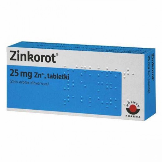 Zinkorot 25 mg, 50 tabletek