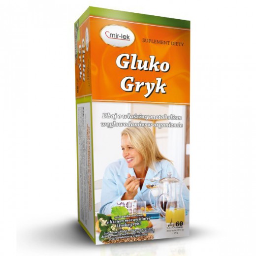 Gluko-Gryk, mieszanka ziołowa z liściem morwy białej i łuską gryki, 3 g x 60 saszetek
