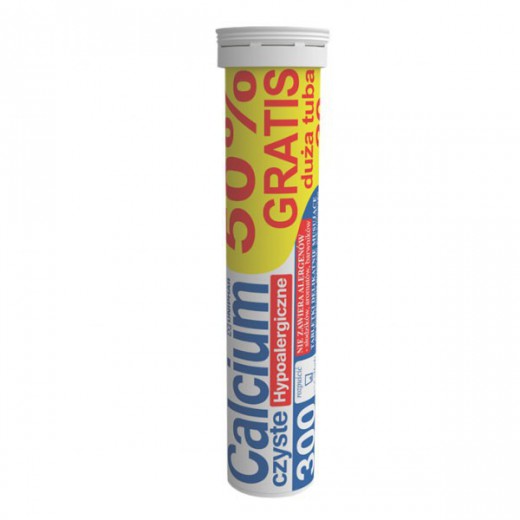 Calcium 300 Czyste Hypoalergiczne, 20 tabletek musujących
