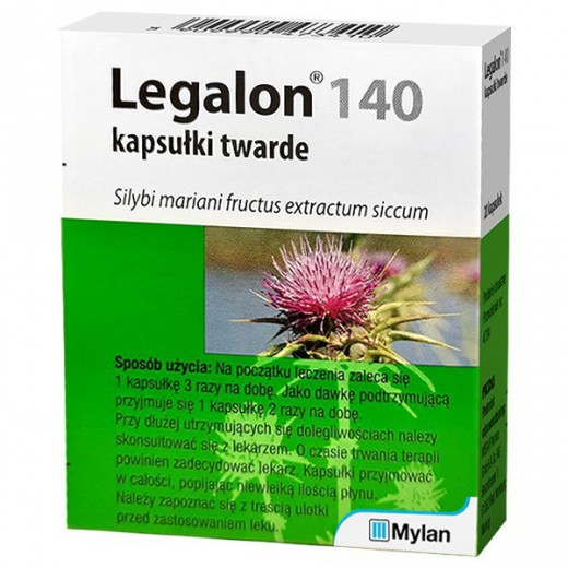 Legalon 140, 20 kapsułek twardych (import równoległy Inpharm)