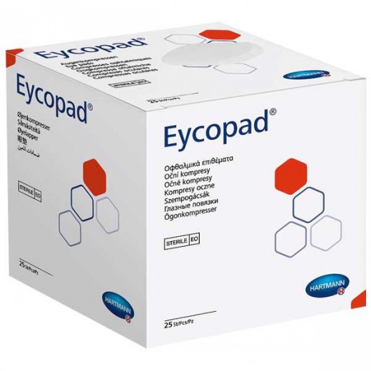 Eycopad, kompres oczny, jałowy, 56 mm x 70 mm, 25 sztuk