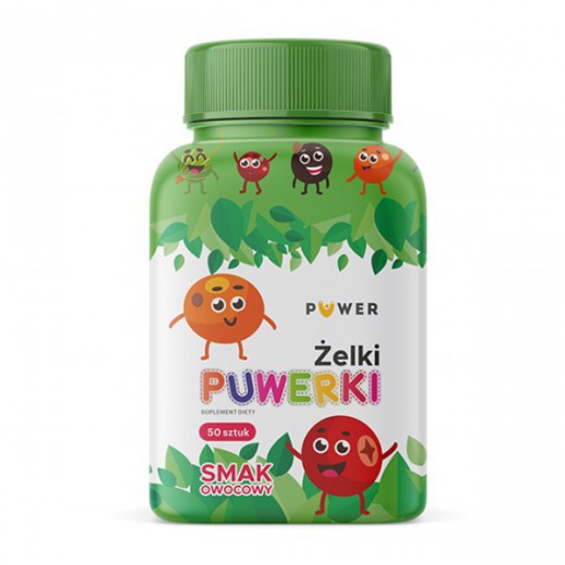 Żelki Puwerki, smak owocowy, 50 sztuk