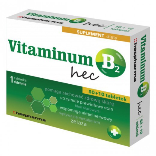 Vitaminum B2, Hec, 60 tabletek