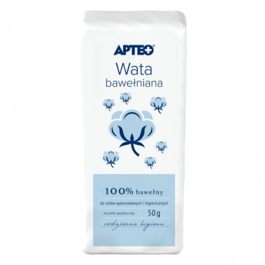 Apteo, wata bawełniana, 50g