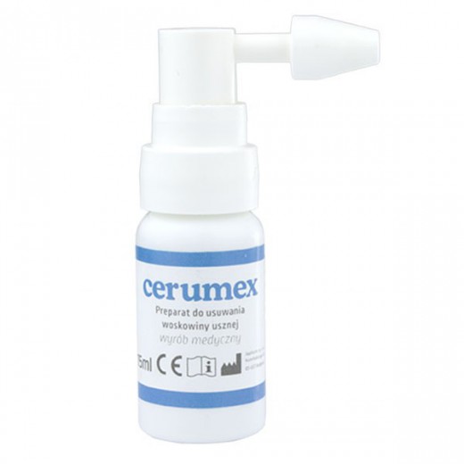 Cerumex, preparat do usuwania woskowiny usznej, spray, 15 ml