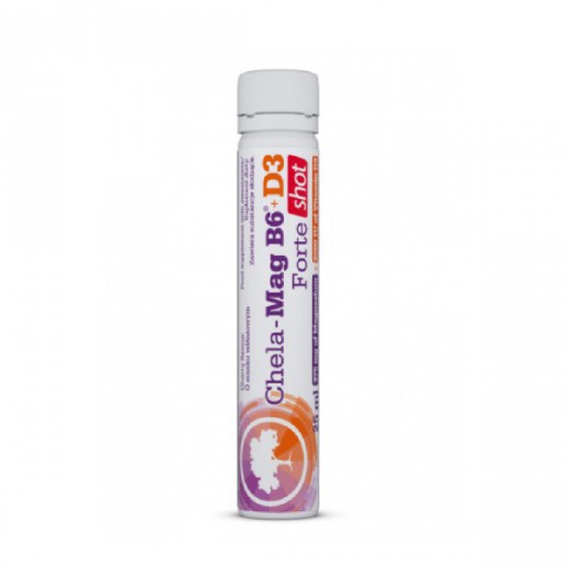 Olimp Chela-Mag B6 + D3 Forte Shot, smak wiśniowy, 25 ml
