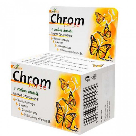 GorVita Chrom Forte z zieloną herbatą, 30 kapsułek