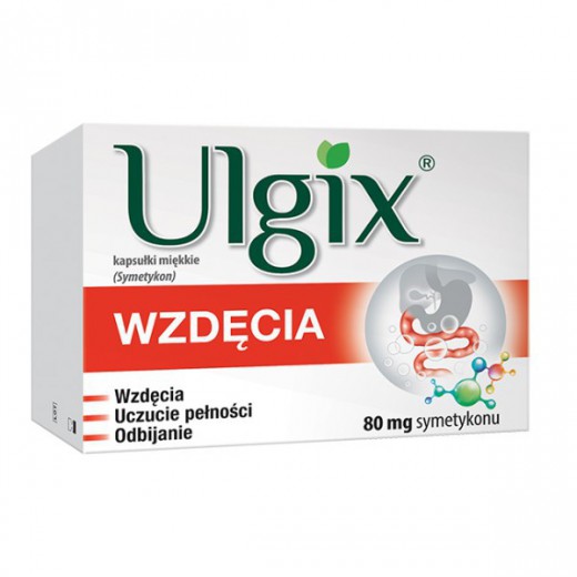 Ulgix Wzdęcia 80 mg, 25 kapsułek