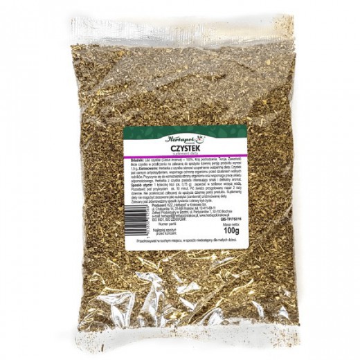 Czystek, zioła sypkie, Herbapol Kraków, 100g