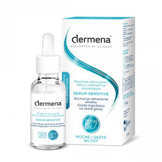 Dermena Sensitive, serum stymulujące odrastanie włosów, do wrażliwej skóry głowy, 50 ml
