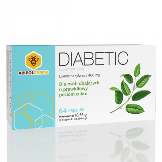 Diabetic, Gymnema sylvestre 400 mg, 64 kapsułki