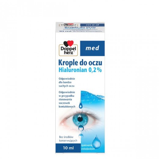 Doppelherz Med, krople do oczu Hialuronian 0,2%, 10ml