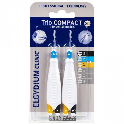 Elgydium, szczoteczka międzyzębowa, Clinic Trio Compact, 012, 2 sztuki