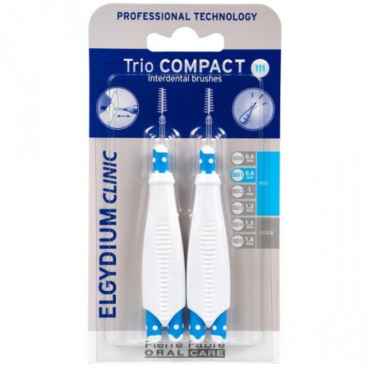 Elgydium, szczoteczka międzyzębowa, Trio COMPACT 111, 2 sztuki