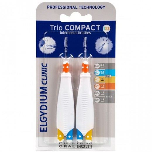 Elgydium Clinic Trio Compact, szczoteczka międzyzębowa, interdentalna, 2 sztuki