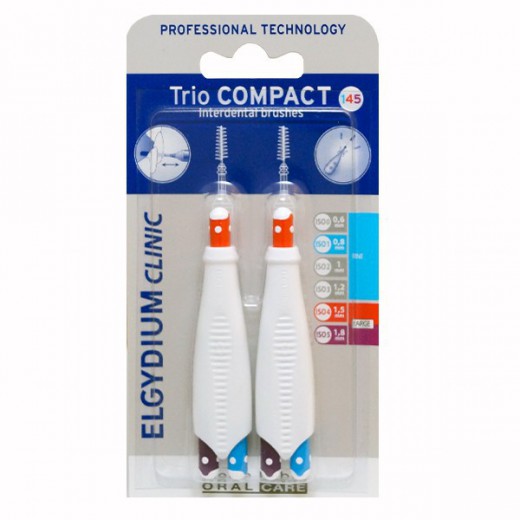 Elgydium, szczoteczka międzyzębowa, Trio COMPACT 145, 2 sztuki
