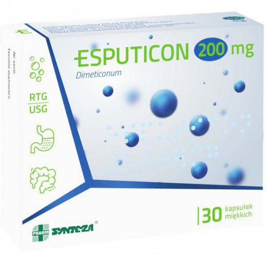 Esputicon 200mg, 30 kapsułek