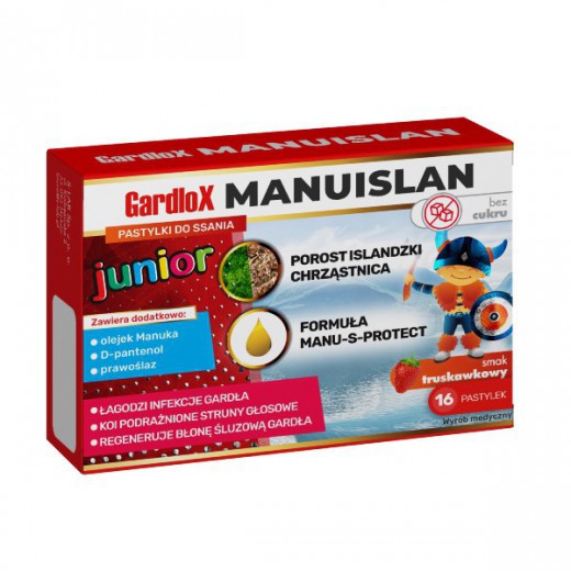 Gardlox Manuislan Junior, 16 pastylek do ssania