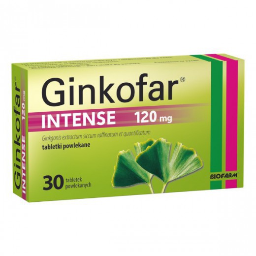 Ginkofar Intense 120 mg, 30 tabletek powlekanych
