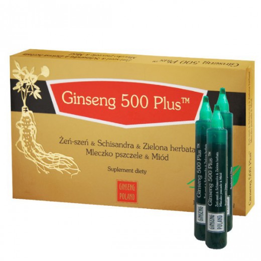 Ginseng 500 Plus, płyn, 10 ml x 10 fiolek