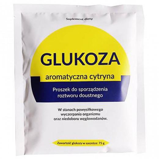 Organic Pharma Glukoza, aromatyczna cytryna, proszek do sporządzania roztworu doustnego, 76,5 g