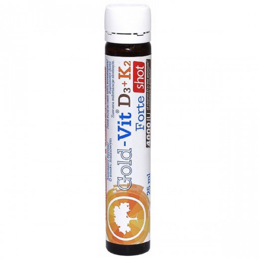 Olimp, Gold-Vit D3 + K2 Forte Shot, malina, 25 ml