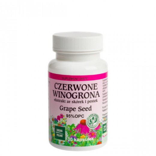 Czerwone winogrona Vitis Vinifera, 30 kapsułek
