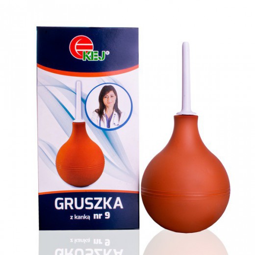 Gruszka medyczna z kanką, nr 9, Kej, do lewatywy i higieny intymnej, 1 sztuka