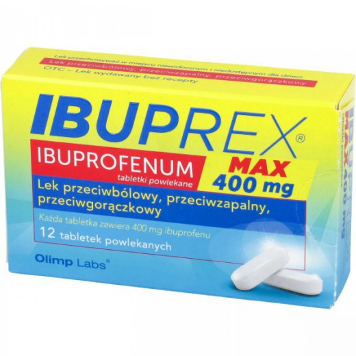 Ibuprex Max 400 mg, 12 tabletek