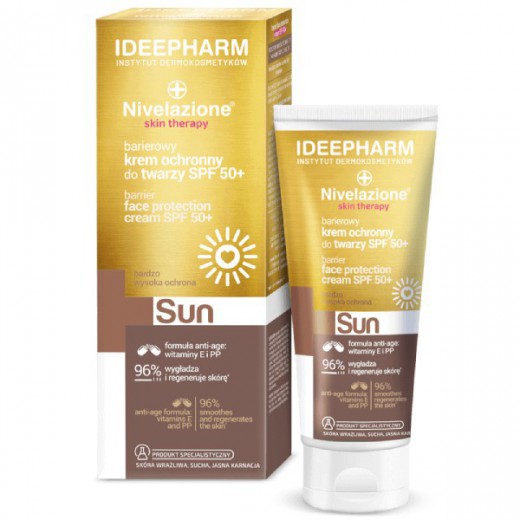 Nivelazione Skin Therapy Sun, krem barierowy, ochronny do twarzy, SPF 50+, 50 ml