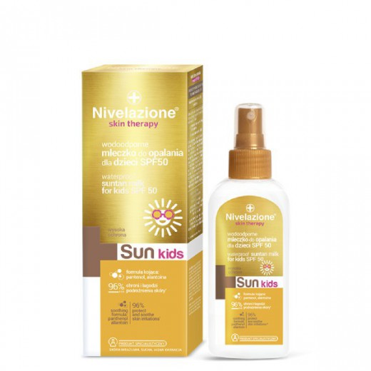Nivelazione Skin Therapy Sun Kids, mleczko wodoodporne do opalania dla dzieci, SPF 50, 150 ml