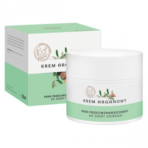 Krem arganowy, przeciwzmarszczkowy, do skóry dojrzałej, 50 ml