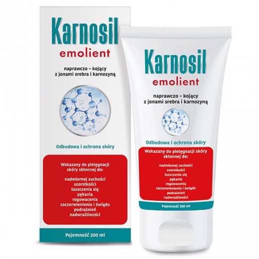 Karnosil Emolient naprawczo-kojący z jonami srebra i karnozyną, 200 ml