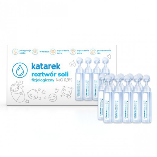 Katarek, fizjologiczny roztwór soli NaCl 0,9%, 5ml x 10 ampułek