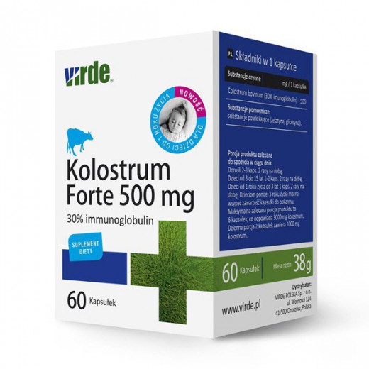 Virde Kolostrum Forte 500 mg, 60 kapsułek