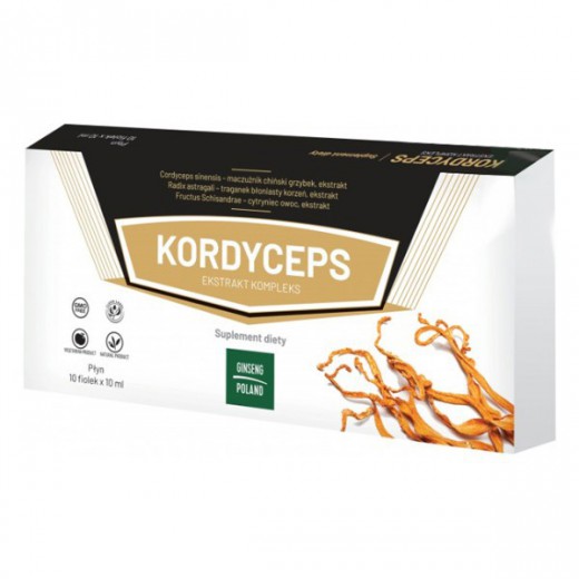 Kordyceps ekstrakt kompleks, płyn, 10ml x 10 fiolek