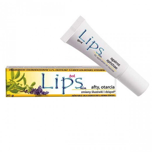 Lipskin, żel na afty, otarcia, zmiany śluzówki i dziąseł, 10 g