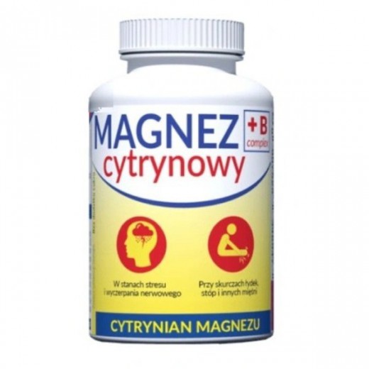 Magnez cytrynowy B6, 100 tabletek