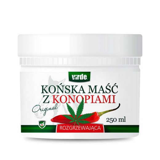 Virde, końska maść rozgrzewająca z konopiami, 250 ml