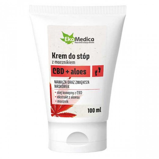 EkaMedica CBD + aloes, krem do stóp z mocznikiem, 100 ml
