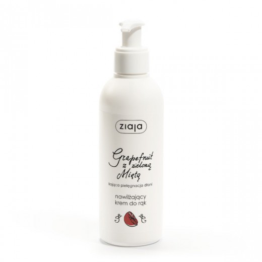 Ziaja, nawilżający krem do rąk, grapefruit z zieloną miętą, 200 ml